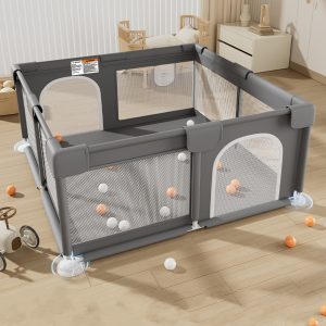 Baby Playpen Game Small Tent, Integrated Crawling, Learning to Walk Fence, Indoor Household Climbing Mat Play Pen for Kids Activity Center, Large Baby Playard for Indoor And Outdoor, Sturdy Safety Baby Fence with Soft Breathable Mesh for Toddler, Mother’s Day Gifts, Baby Items (Gray/Pink/Green) Baby Playpen Game Small Tent, Integrated Crawling, Learning to Walk Fence, Indoor Household Climbing Mat Play Pen for Kids Activity Center, Large Baby Playard for Indoor And Outdoor, Sturdy Safety Baby Fence with Soft Breathable Mesh for Toddler, Mother’s Day Gifts, Baby Items (Gray/Pink/Green)